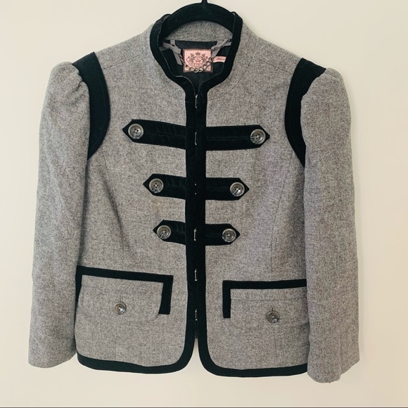 Juicy Couture Jackets & Blazers - Juicy Couture Wool Military Jacket Blazer M
